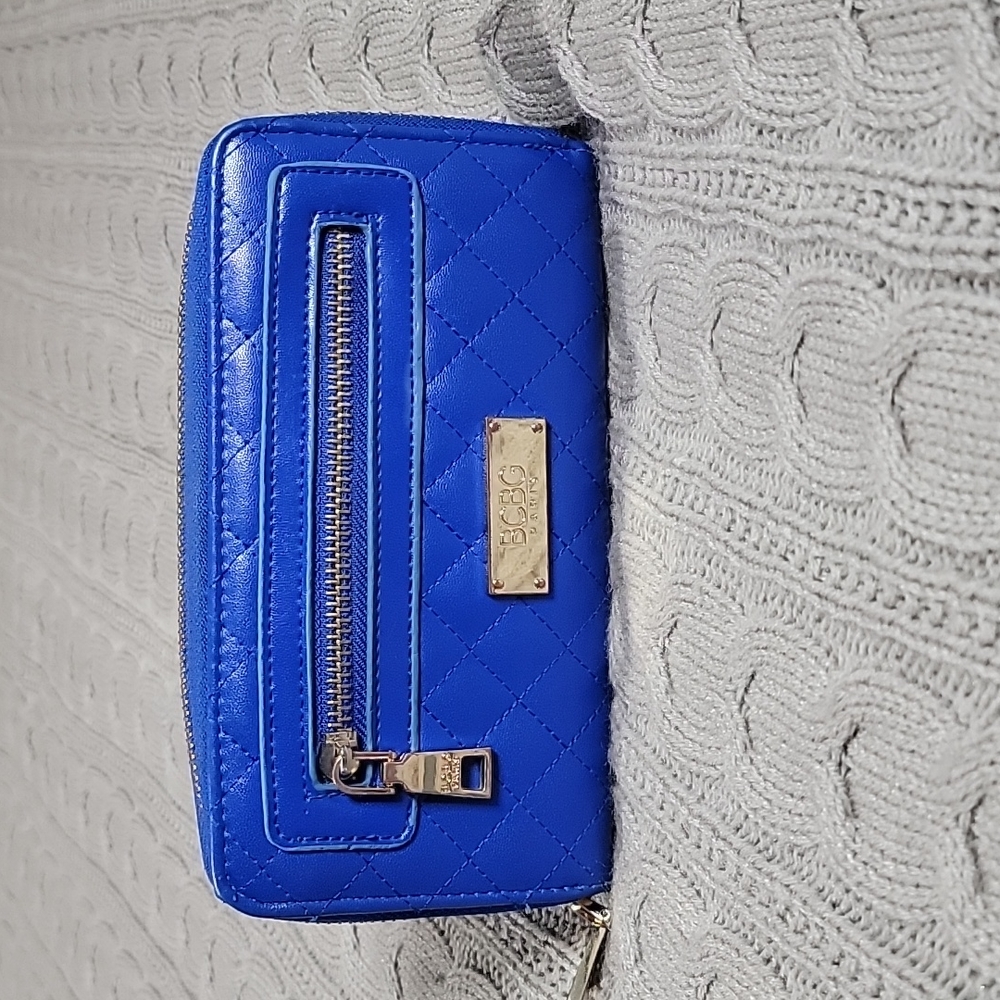 Blue BCBG Quilt Pattern Wallet